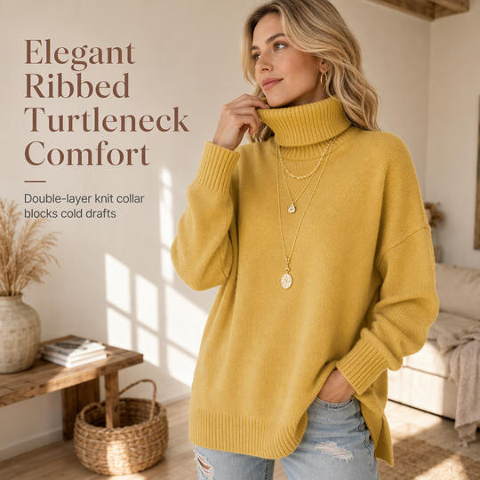 🧶 Relaxed Ribbed Fit, Easy Side-Slit Style | Women&