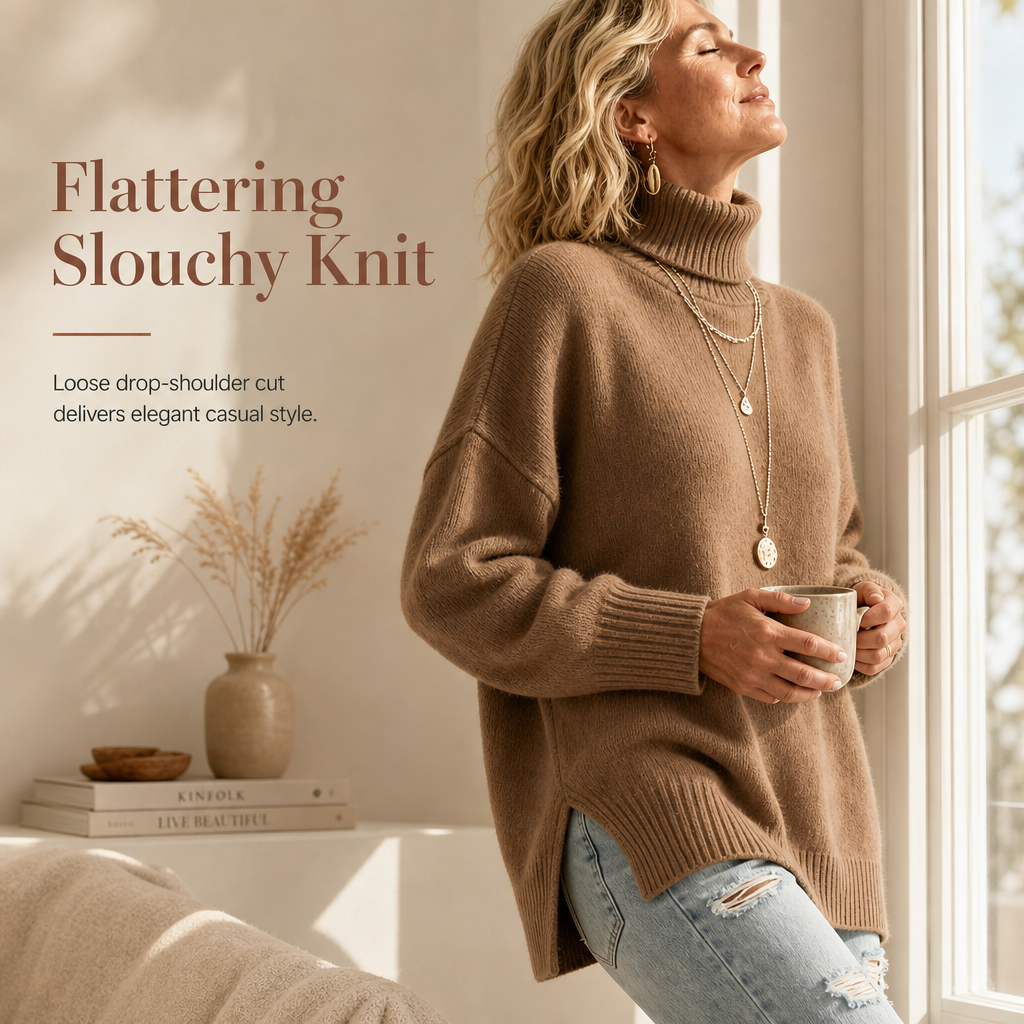🧶 Relaxed Ribbed Fit, Easy Side-Slit Style | Women&