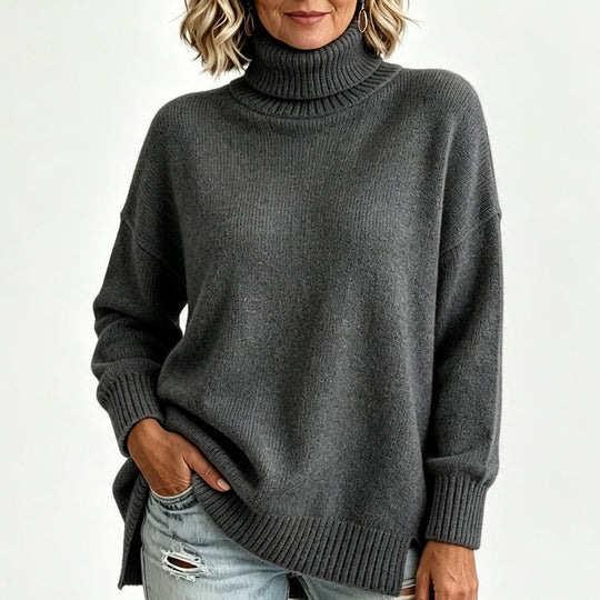 🧶 Relaxed Ribbed Fit, Easy Side-Slit Style | Women&