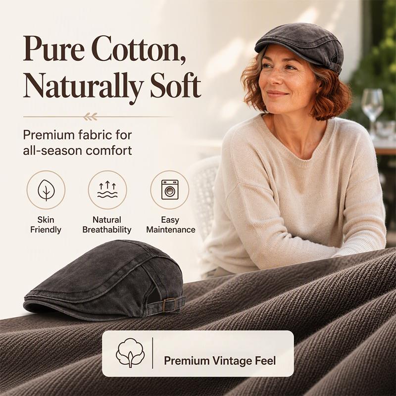🔥 Hot Sale🧢Vintage Distressed Beret Flat Cap
