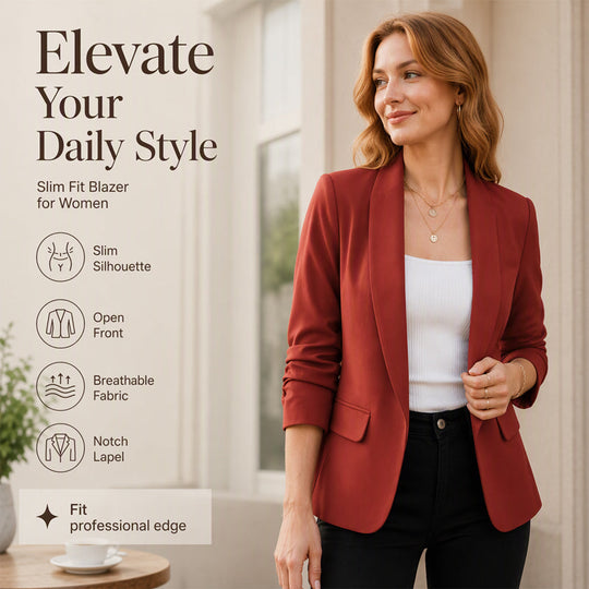 🧥 Flattering Slim Fit, Effortless Blazer Style | Women&