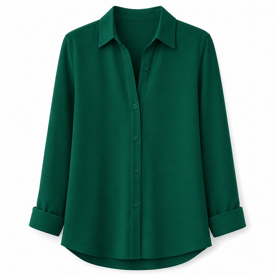 Women Elegant Casual Long Sleeve Button Up Blouse