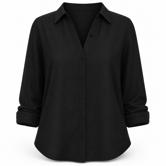 Women Elegant Casual Long Sleeve Button Up Blouse