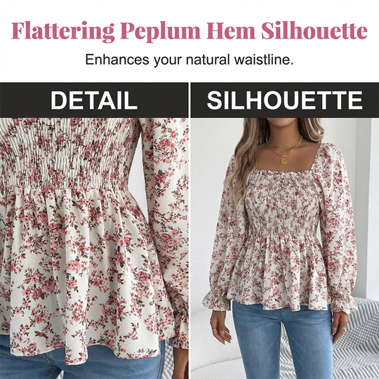 🌸 Women’s casual floral-print shirt – feminine, light and versatile