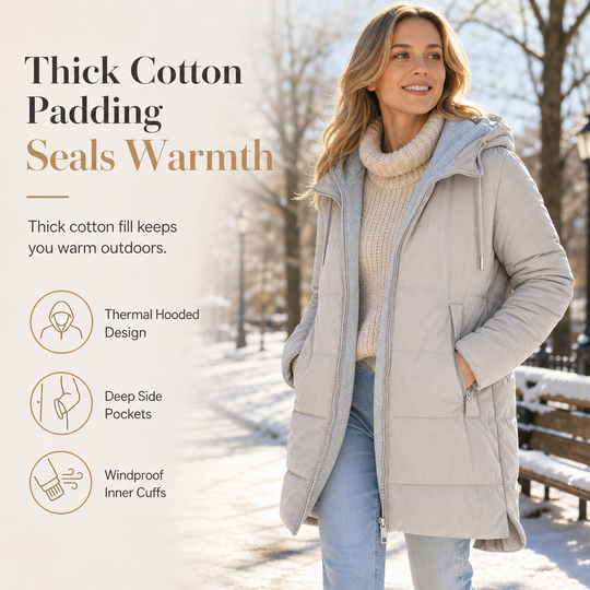 🧥Thick Cotton Warmth, Long-Line Heat❄️ Women&