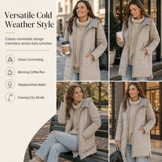 🧥Thick Cotton Warmth, Long-Line Heat❄️ Women&