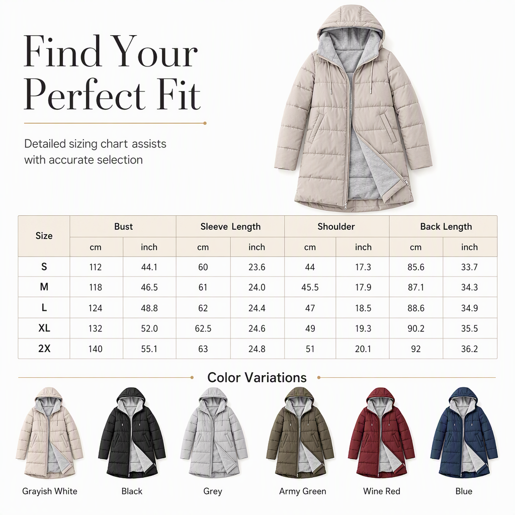🧥Thick Cotton Warmth, Long-Line Heat❄️ Women&