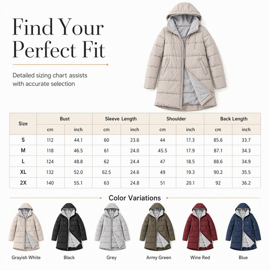 🧥Thick Cotton Warmth, Long-Line Heat❄️ Women&
