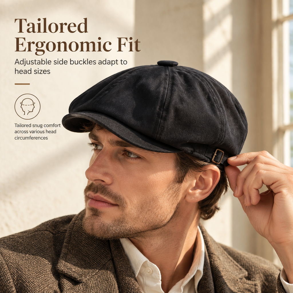 🧢 Vintage British Style Unisex Newsboy Cap | No boring hat, no uncomfortable fit – Classic &amp; casual for daily wear and outings ✨
