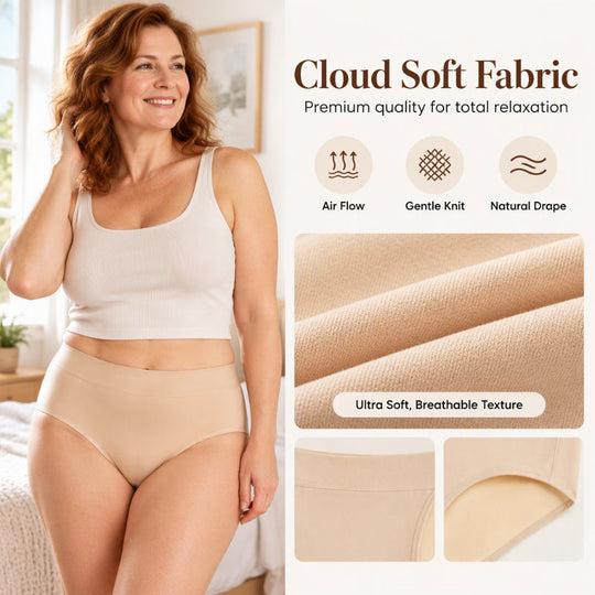 🌸 5-pack of comfortable high-waisted ladies’ briefs — flatter the tummy, breathable and soft