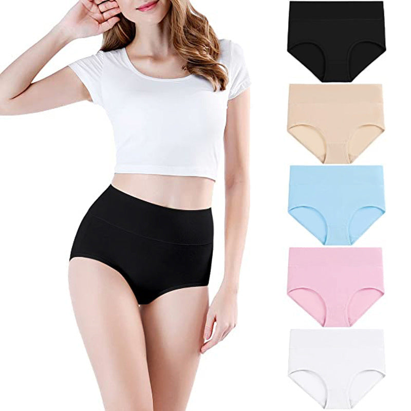 🌸 5-pack of comfortable high-waisted ladies’ briefs — flatter the tummy, breathable and soft