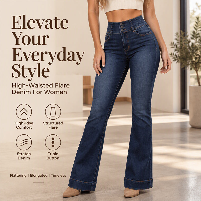 👖 Retro Flare Look, All-Day Stretch Comfort | Women&