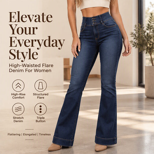 👖 Retro Flare Look, All-Day Stretch Comfort | Women&