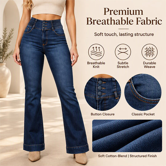👖 Retro Flare Look, All-Day Stretch Comfort | Women&