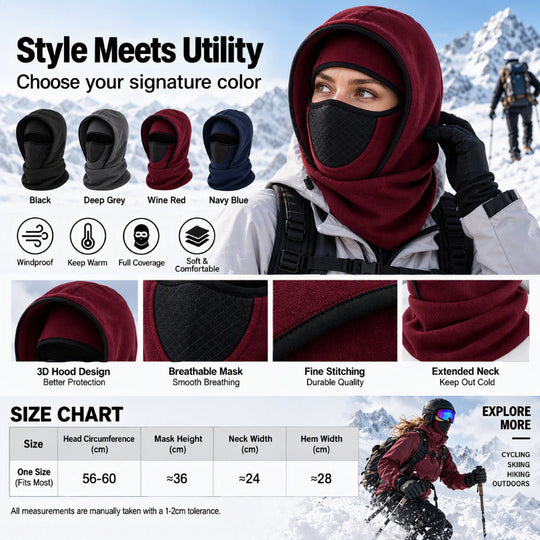 ❄️ Wind-Blocking Warmth, Full Face &amp; Neck Coverage | Windproof Thermal Balaclava Face Mask