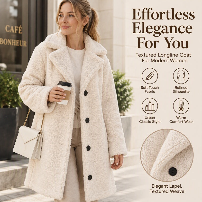 🧥 Cloud-Soft Warmth, Polished Lapel Detail | Women&