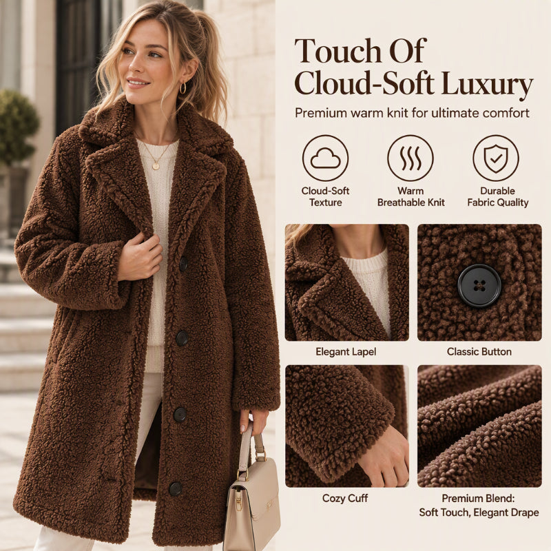 🧥 Cloud-Soft Warmth, Polished Lapel Detail | Women&