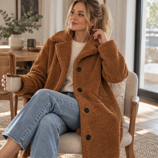 🧥 Cloud-Soft Warmth, Polished Lapel Detail | Women&