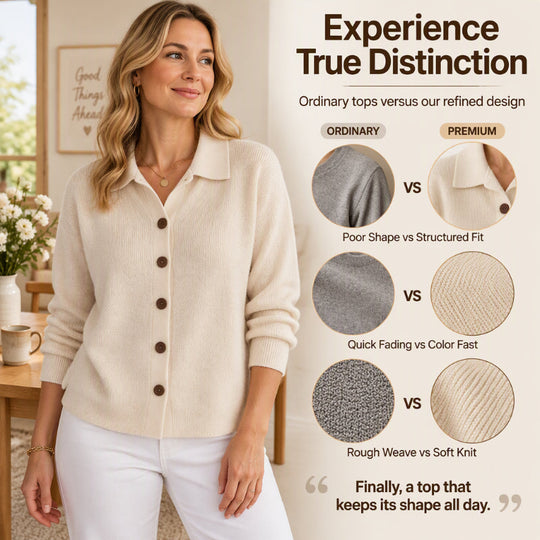 🧶 Polished Collar Detail, Easy Layered Comfort | Women&