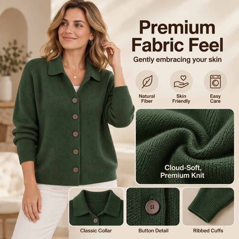 🧶 Polished Collar Detail, Easy Layered Comfort | Women&