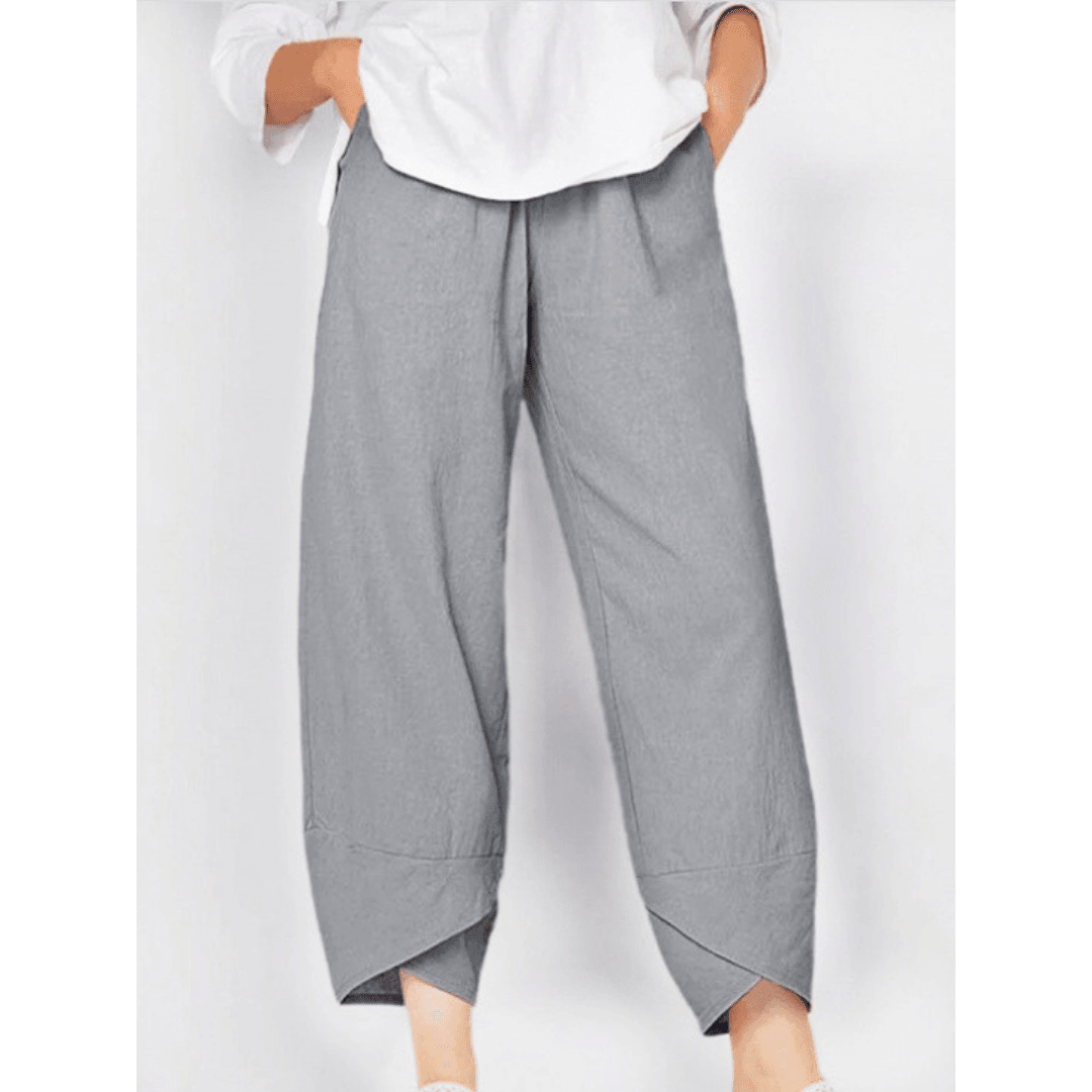 ⏳Time-Limited Special⏰Vintage Asymmetrical Elastic Waist Pockets Pants