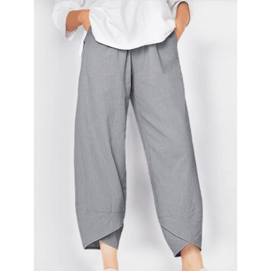 ⏳Time-Limited Special⏰Vintage Asymmetrical Elastic Waist Pockets Pants