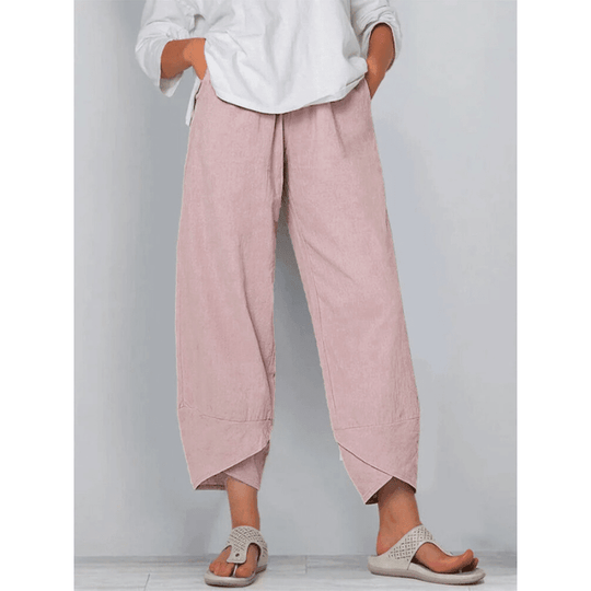 ⏳Time-Limited Special⏰Vintage Asymmetrical Elastic Waist Pockets Pants